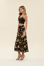 Load image into Gallery viewer, Floral High Waisted Midi Skirt
