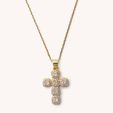 Load image into Gallery viewer, Diamond Cross Adjustable Necklace
