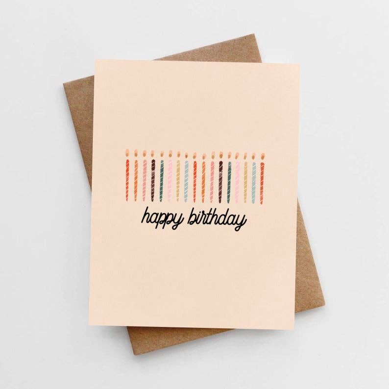 Happy birthday Candles Card