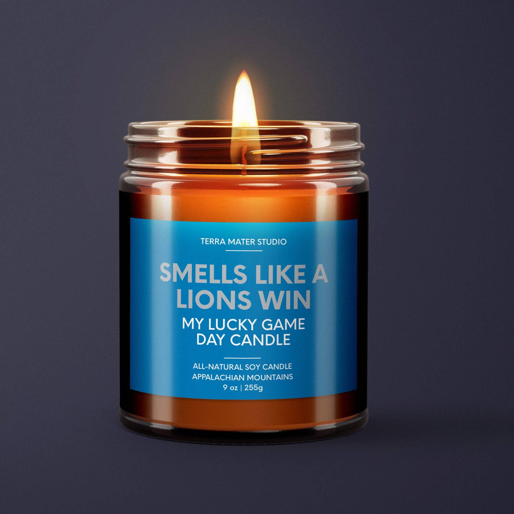 Smells Like A Lions Win | Detroit Lucky Game Day Candle: Appalachian Mountains