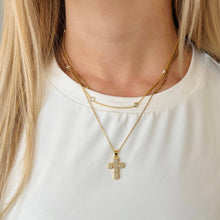 Load image into Gallery viewer, Diamond Cross Adjustable Necklace
