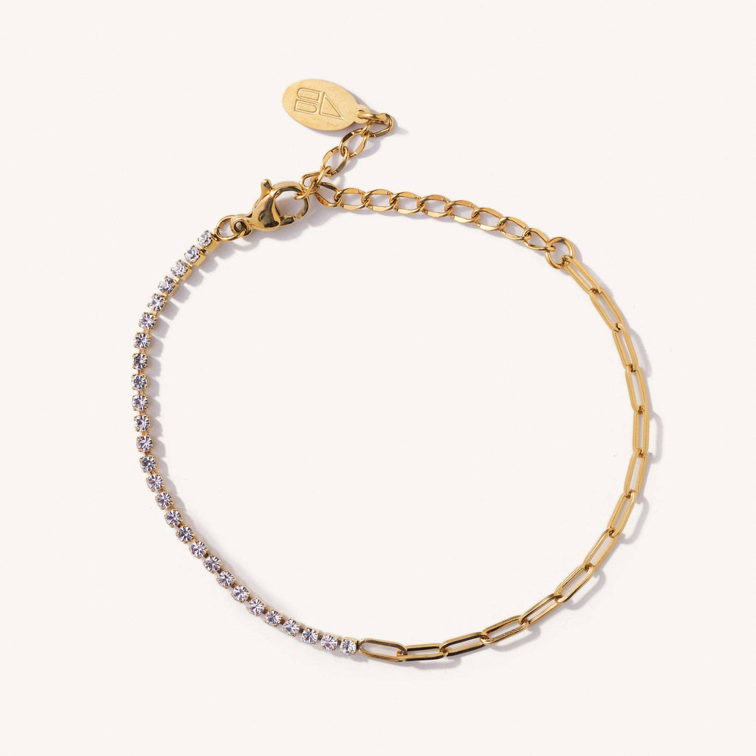 Rebekah Tennis Paperclip Bracelet