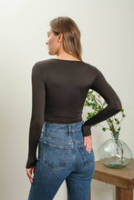 Load image into Gallery viewer, Black Long Sleeve Fitted Top
