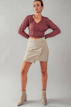 Load image into Gallery viewer, Tweed Wrap Skirt
