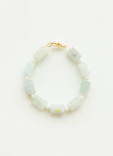 Load image into Gallery viewer, aquamarine and pearl bracelet
