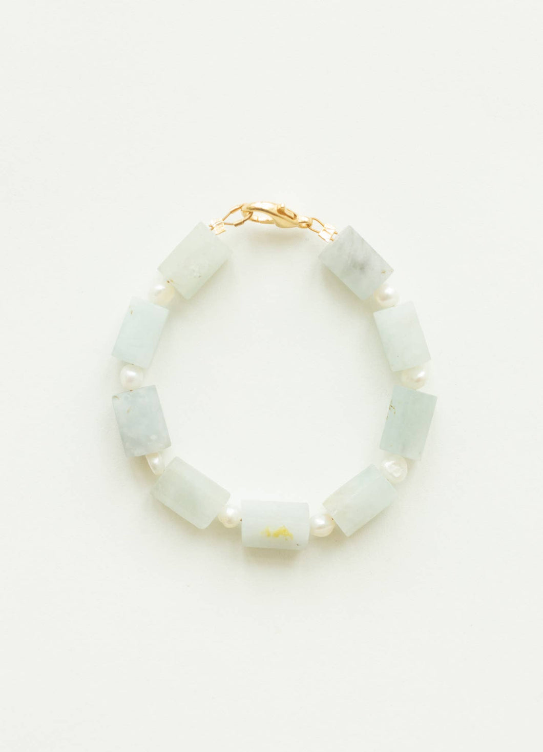 Aquamarine and Pearl Bracelet