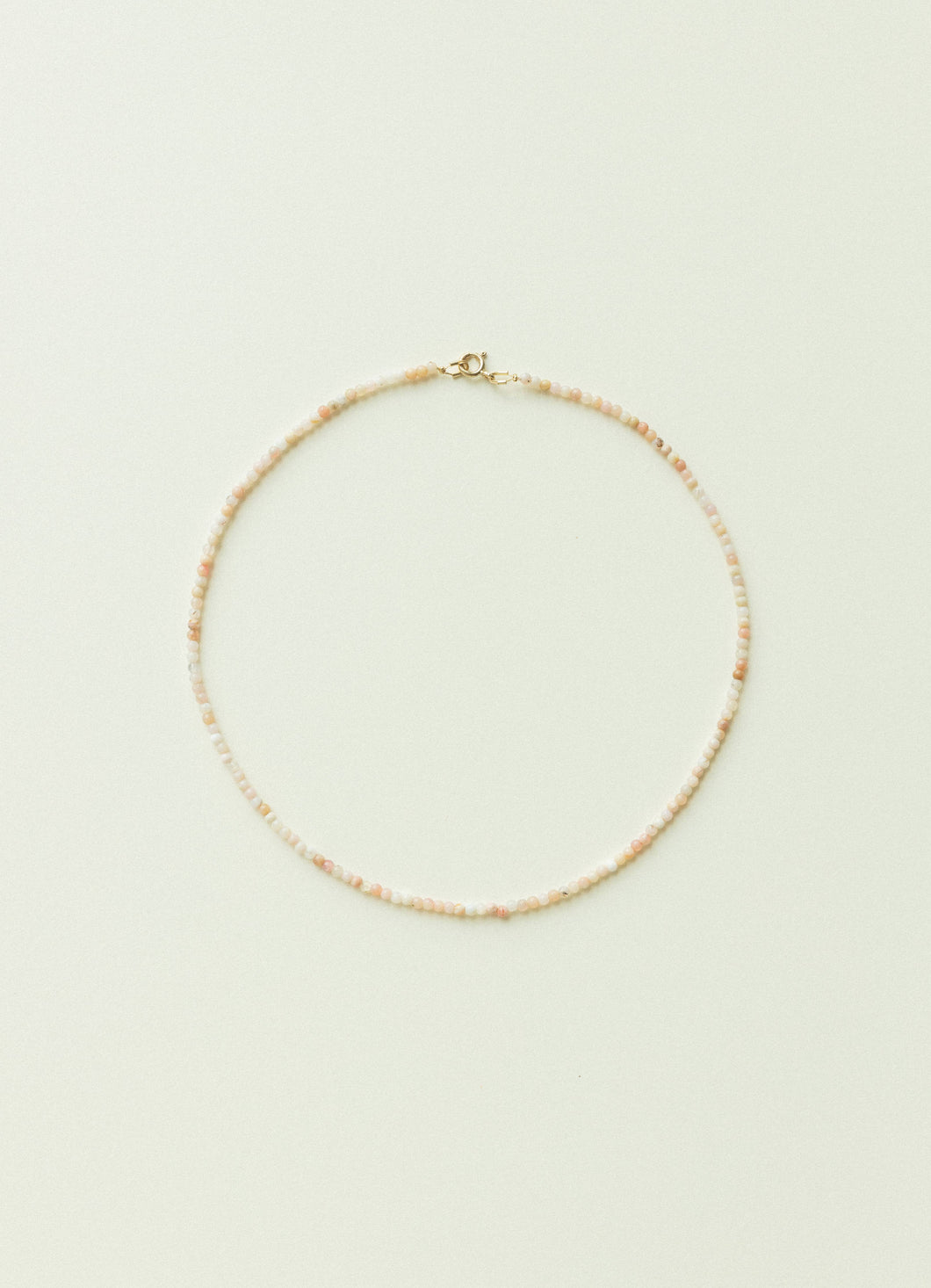 Mini Pink Opal Beaded Necklace